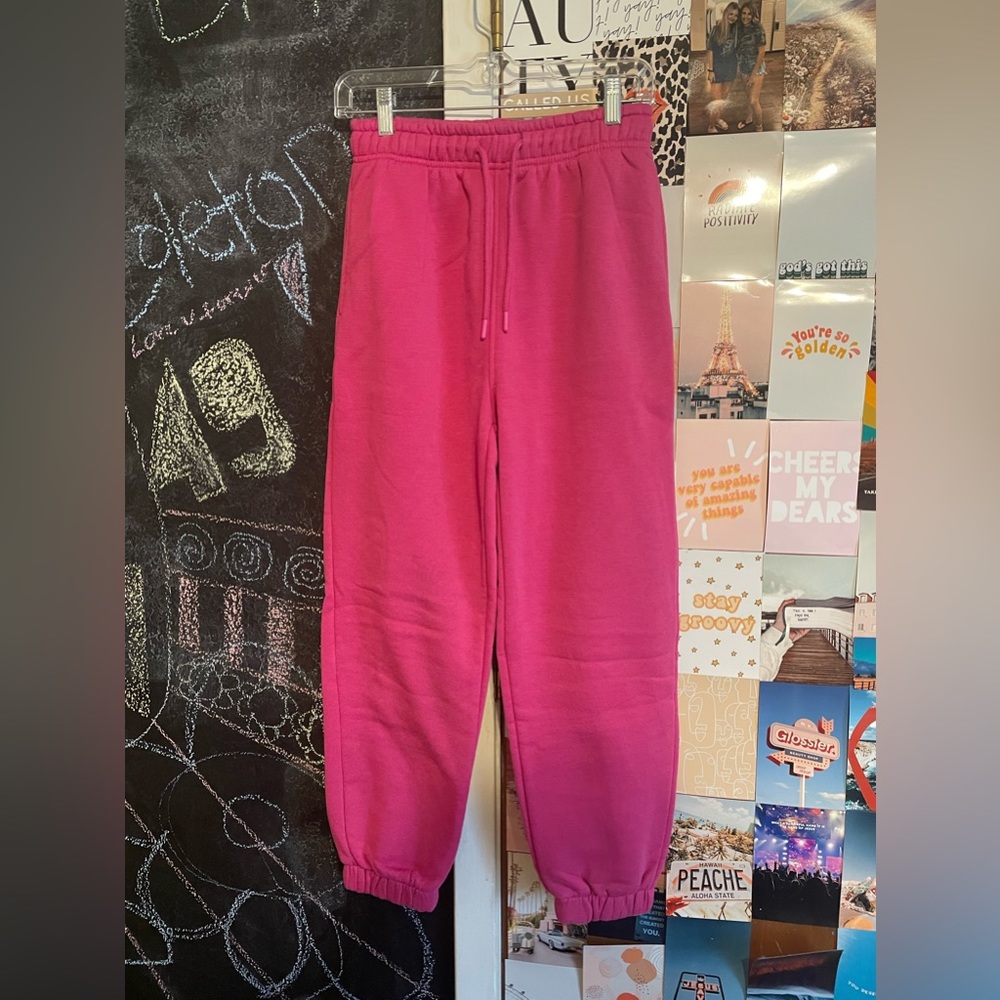Hot pink joggers